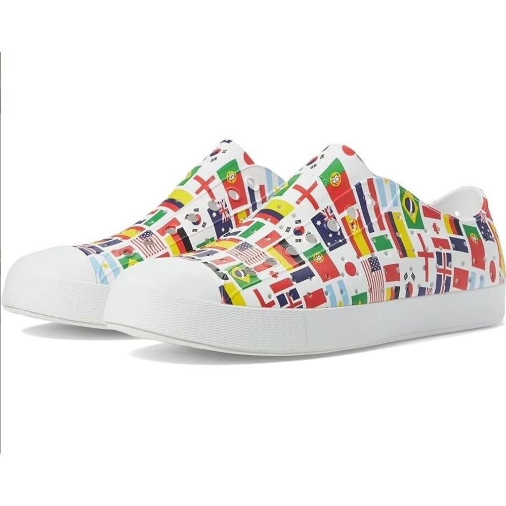 Kids Native Shoes‎ Jefferson Flag Print Slip-On Sneakers Size 6